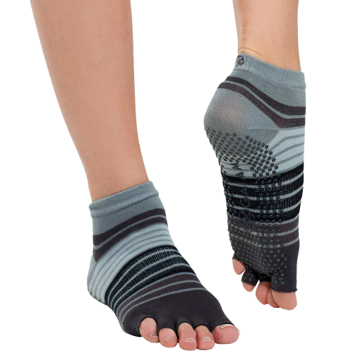 Calcetín para yoga unisex negro  gris claro