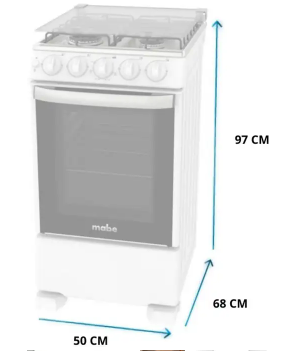 COCINA DE GAS MABE 20 PULGADAS WEM5044CAIB0 4 QUEMADORES