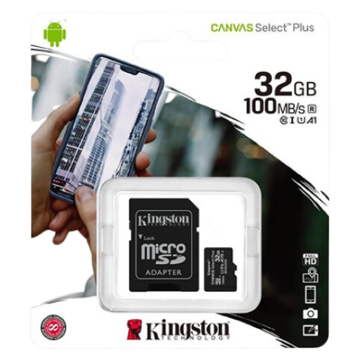 MICROSD KINGSTON CANVAS SELECT PLUS 32 GB CLASE 10
