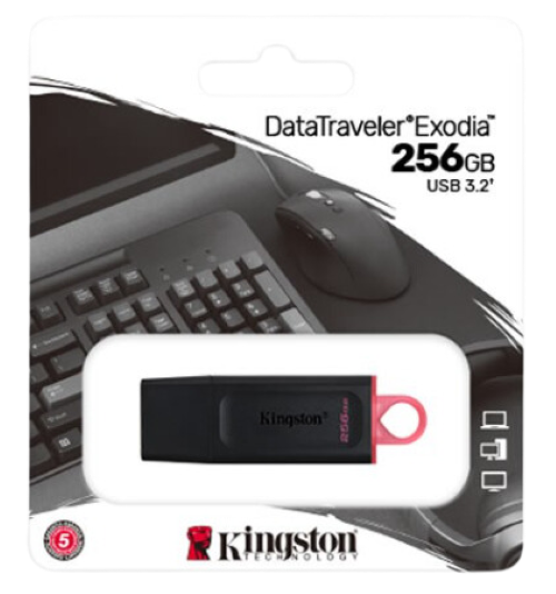 MEMORIA FLASH KINGSTON DATATRAVELER EXODIA 256 GB USB 3.2