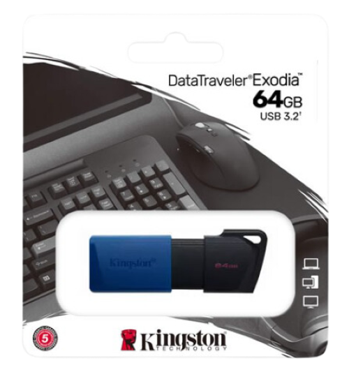MEMORIA FLASH KINGSTON DATATRAVELER EXODIA M 64 GB USB 3.2